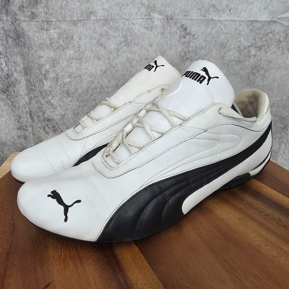 Puma Speedcat Driving‎ Shoes Mens 14 White Black Leather Drift Y2K Sneakers - Picture 5 of 11